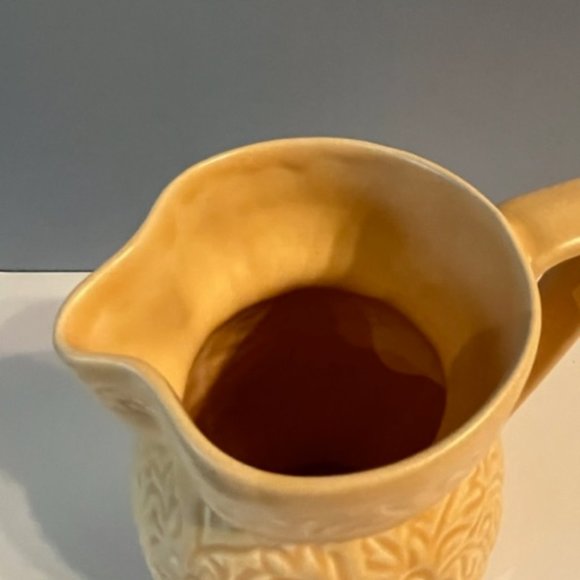 Shorter & Son Water Pitcher Peach Yellow Ceramic Pottery Art Deco 1930's-1940's - Picture 5 of 5